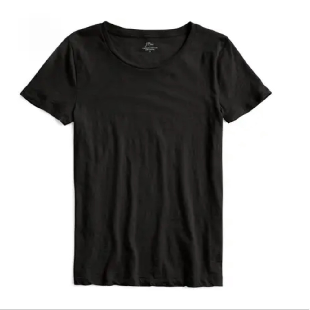 J.CREW Vintage Cotton Crewneck Tee In Black